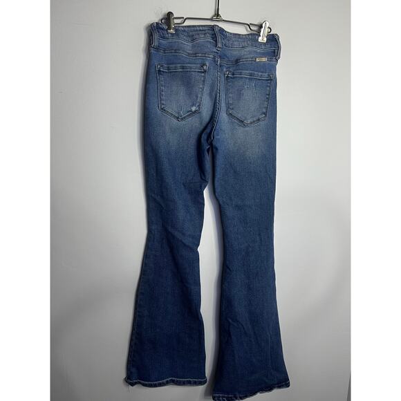 KanCan Light Blue Distressed Flare Jeans Size 3/25 - Picture 4 of 5